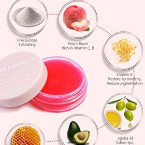 Lip Scrub, (Peach) Lip Scrubs Exfoliator & Moisturizer, Vegan Cruelty-Free Lip Sugar Scrub, Natural Gentle Lip Treatment, Dry Lip Treatment Polish & Lip Exfoliator by Samnyte - Image 4